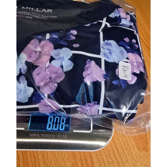 Peter Millar Womens Golf Birdie Sweatshirt M Purple Floral UPF Activewear Sport - Picture 7 of 14